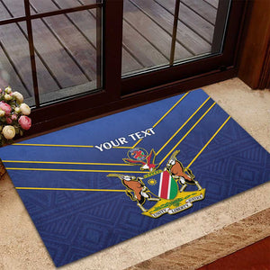 Custom Namibia Cricket Rubber Doormat 2024 Go Eagles African Pattern