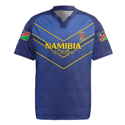 Custom Namibia Cricket Rugby Jersey 2024 Go Eagles African Pattern