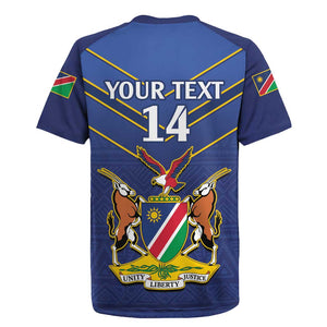 Custom Namibia Cricket Rugby Jersey 2024 Go Eagles African Pattern