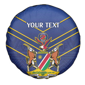 Custom Namibia Cricket Spare Tire Cover 2024 Go Eagles African Pattern