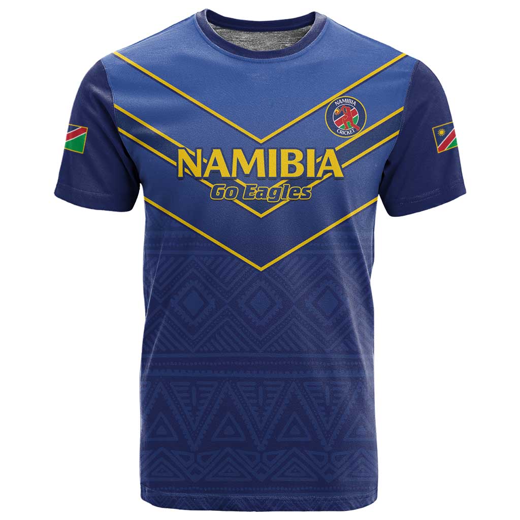 Custom Namibia Cricket T shirt 2024 Go Eagles African Pattern