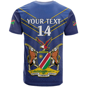 Custom Namibia Cricket T shirt 2024 Go Eagles African Pattern