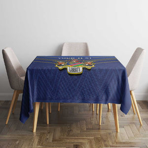 Custom Namibia Cricket Tablecloth 2024 Go Eagles African Pattern