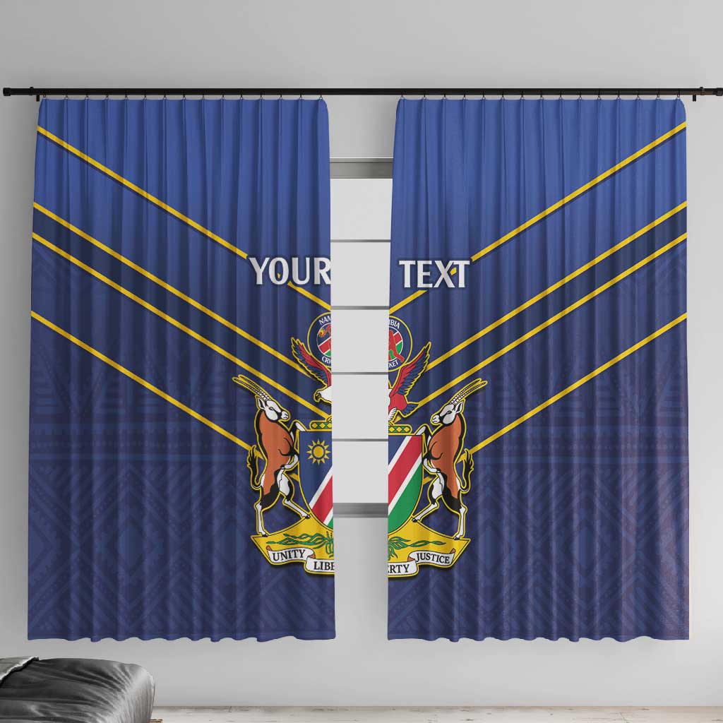 Custom Namibia Cricket Window Curtain 2024 Go Eagles African Pattern