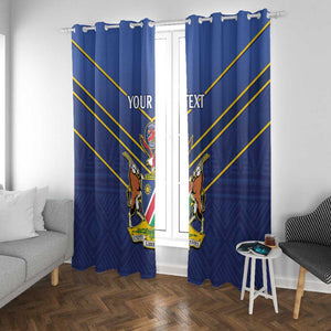 Custom Namibia Cricket Window Curtain 2024 Go Eagles African Pattern