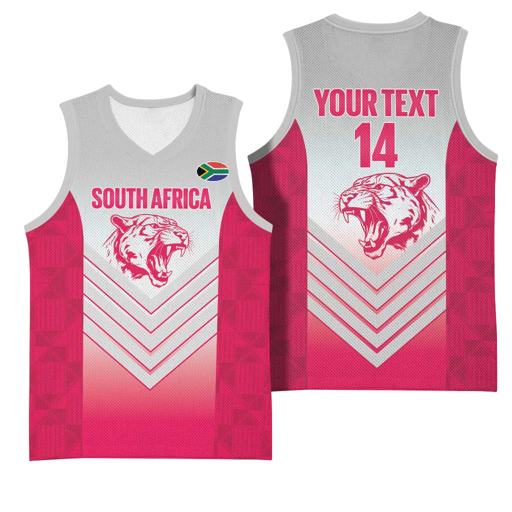 South Africa Rugby Custom Basketball Jersey Come On Puma African Pattern LT14