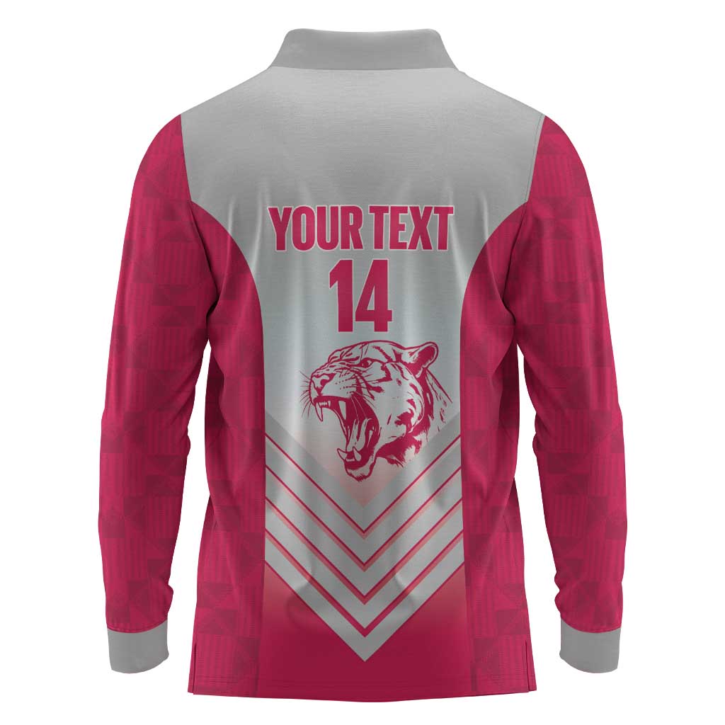 South Africa Rugby Custom Long Sleeve Polo Shirt Come On Puma African Pattern