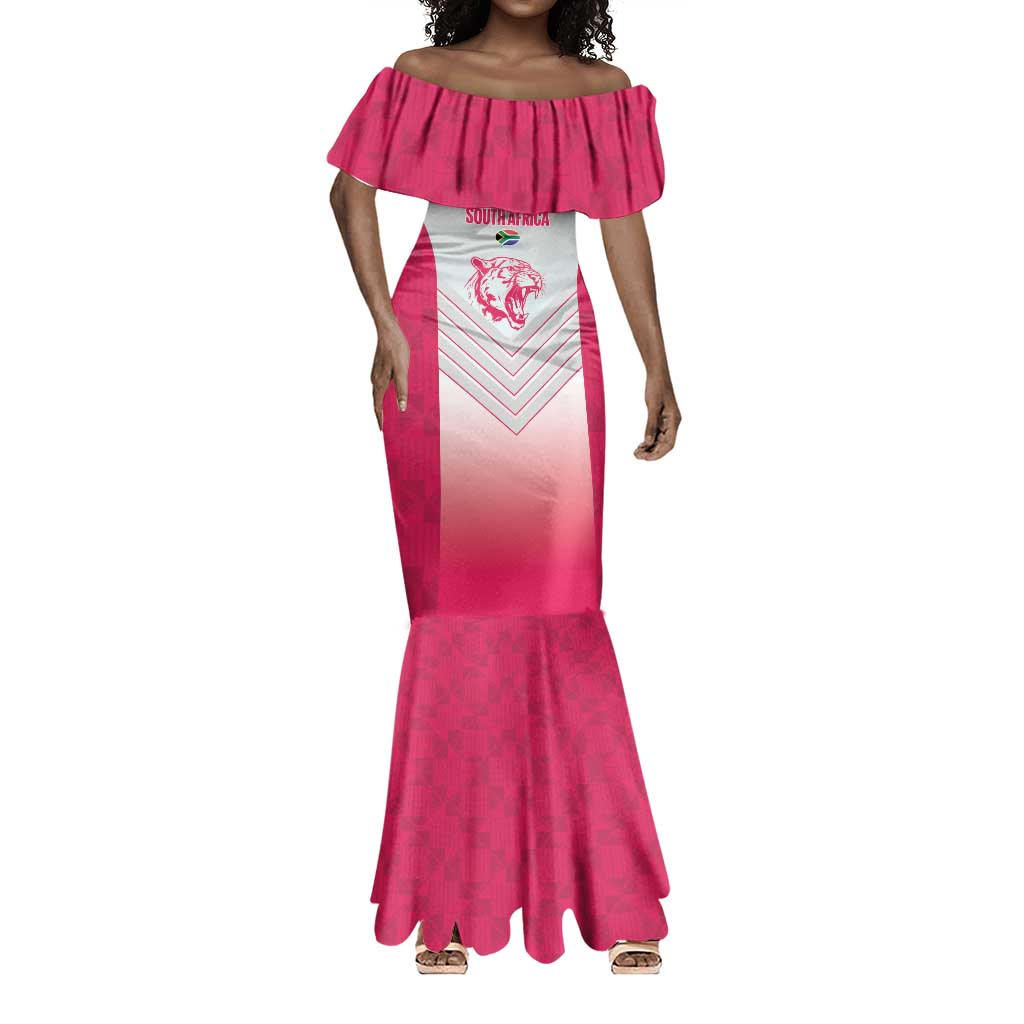 South Africa Rugby Custom Mermaid Dress Come On Puma African Pattern