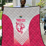 South Africa Rugby Custom Quilt Come On Puma African Pattern