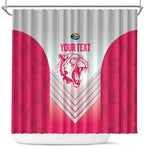 South Africa Rugby Custom Shower Curtain Come On Puma African Pattern