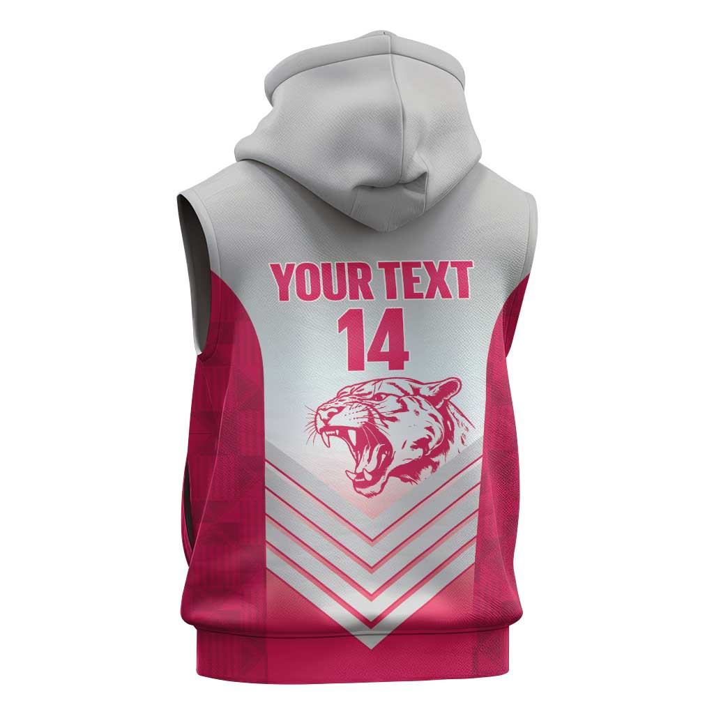 South Africa Rugby Custom Sleeveless Zip Hoodie Come On Puma African Pattern - African Pride