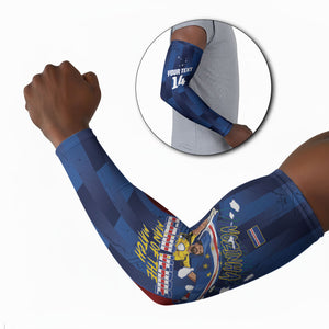 Custom Vozinha Cabo Verde Football Arm Sleeves Tubaroes Azuis Man Of The Match