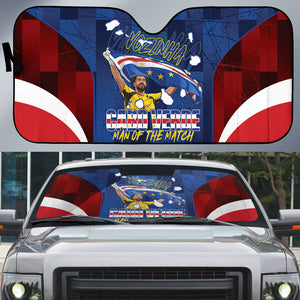 Vozinha Cabo Verde Football Auto Sun Shade Tubaroes Azuis Man Of The Match