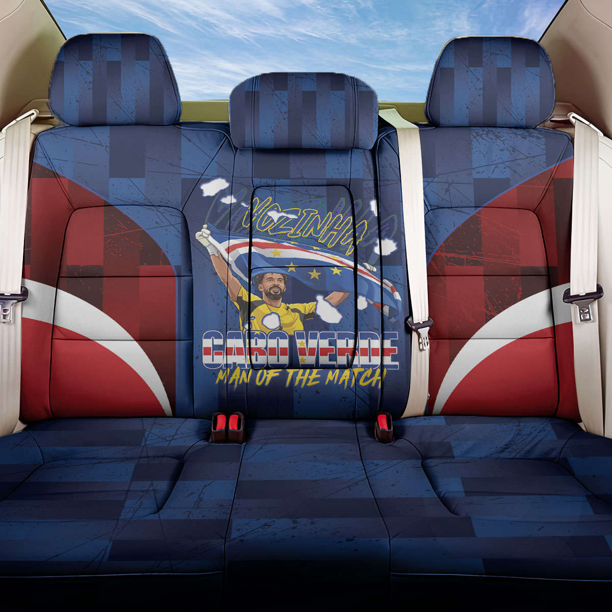 Vozinha Cabo Verde Football Back Car Seat Cover Tubaroes Azuis Man Of The Match