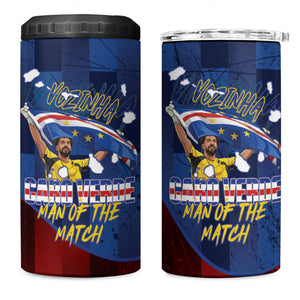 Vozinha Cabo Verde Football 4 in 1 Can Cooler Tumbler Tubaroes Azuis Man Of The Match