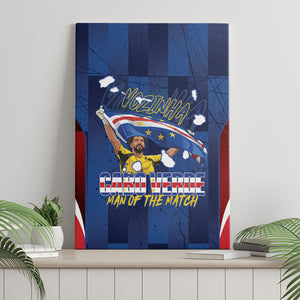 Vozinha Cabo Verde Football Canvas Wall Art Tubaroes Azuis Man Of The Match