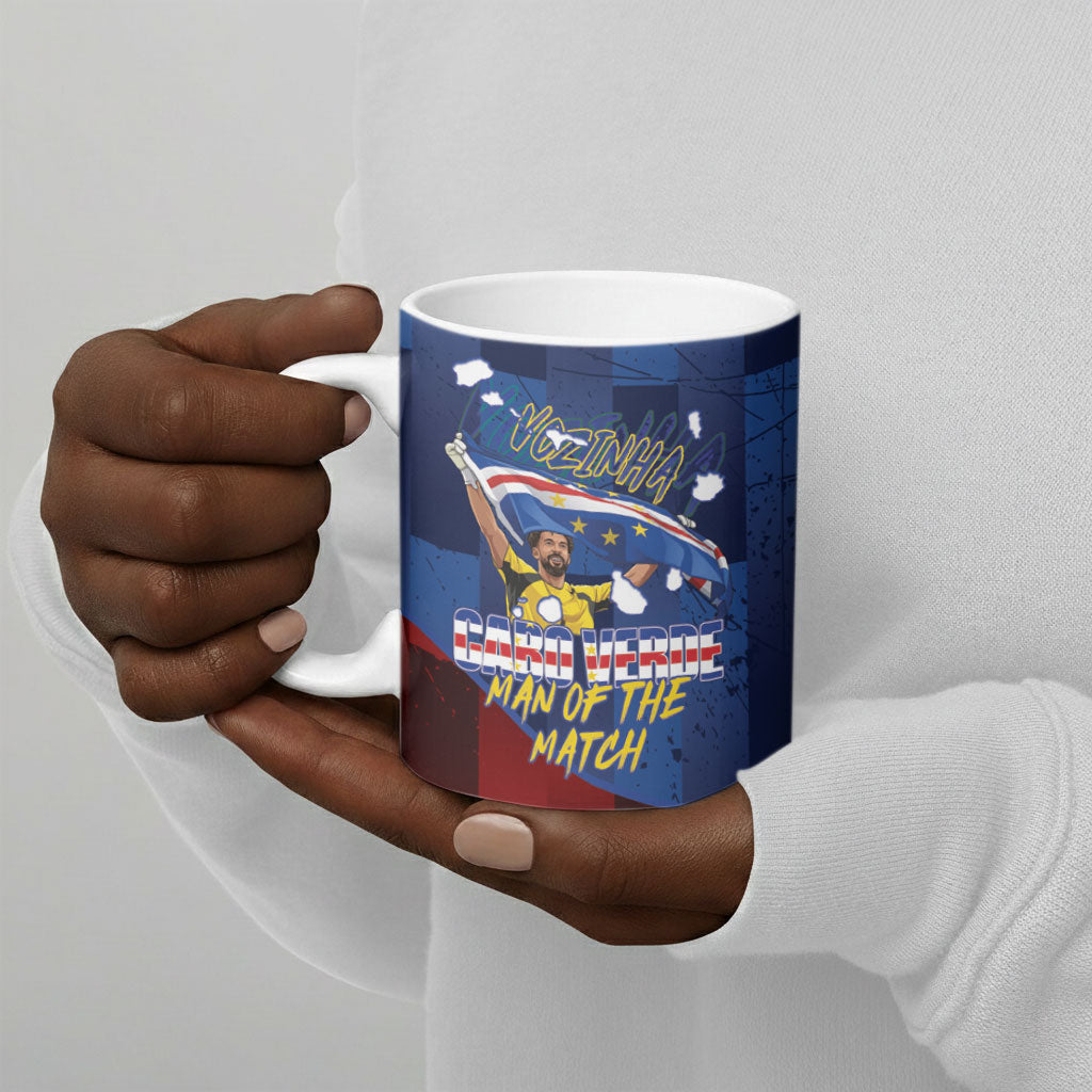 Vozinha Cabo Verde Football Ceramic Mug Tubaroes Azuis Man Of The Match