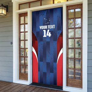 Custom Vozinha Cabo Verde Football Door Cover Tubaroes Azuis Man Of The Match