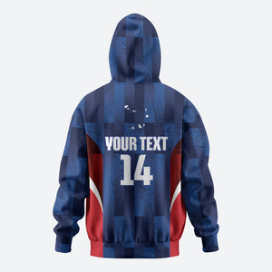 Custom Vozinha Cabo Verde Football Hoodie Tubaroes Azuis Man Of The Match