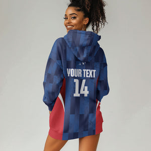 Custom Vozinha Cabo Verde Football Hoodie Dress Tubaroes Azuis Man Of The Match