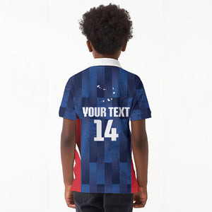 Custom Vozinha Cabo Verde Football Kid Polo Shirt Tubaroes Azuis Man Of The Match