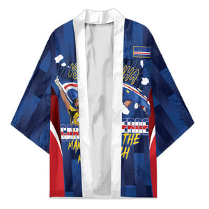Custom Vozinha Cabo Verde Football Kimono Tubaroes Azuis Man Of The Match