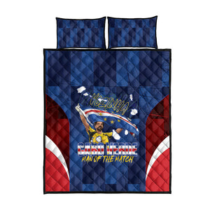 Vozinha Cabo Verde Football Quilt Bed Set Tubaroes Azuis Man Of The Match