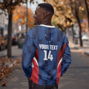 Custom Vozinha Cabo Verde Football Sweatshirt Tubaroes Azuis Man Of The Match