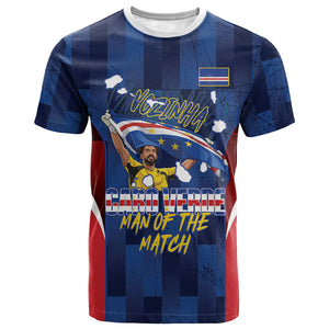 Custom Vozinha Cabo Verde Football T shirt Tubaroes Azuis Man Of The Match