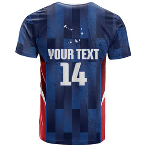 Custom Vozinha Cabo Verde Football T shirt Tubaroes Azuis Man Of The Match