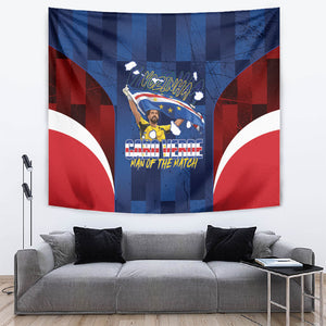 Vozinha Cabo Verde Football Tapestry Tubaroes Azuis Man Of The Match