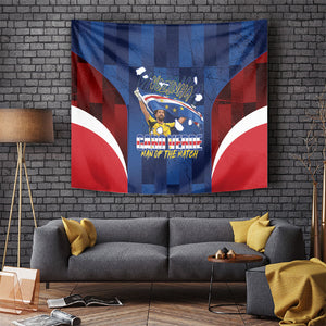 Vozinha Cabo Verde Football Tapestry Tubaroes Azuis Man Of The Match