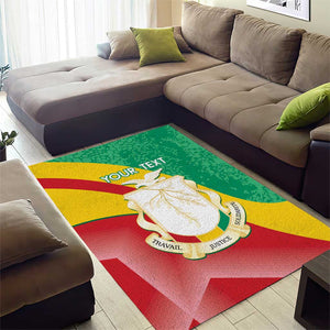 Personalised Guinea Independence Day Area Rug Happy 2 October Guinee Coat Of Arms