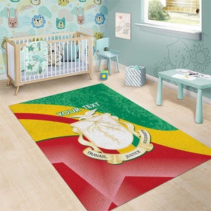 Personalised Guinea Independence Day Area Rug Happy 2 October Guinee Coat Of Arms