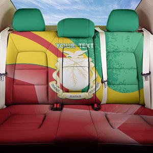 Personalised Guinea Independence Day Back Car Seat Cover Happy 2 October Guinee Coat Of Arms