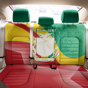 Personalised Guinea Independence Day Back Car Seat Cover Happy 2 October Guinee Coat Of Arms