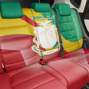 Personalised Guinea Independence Day Back Car Seat Cover Happy 2 October Guinee Coat Of Arms