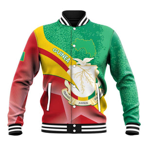 Personalised Guinea Independence Day Baseball Jacket Happy 2 October Guinee Coat Of Arms LT14