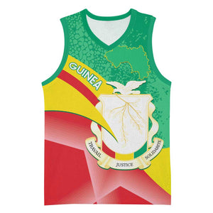 Personalised Guinea Independence Day Basketball Jersey Happy 2 October Guinee Coat Of Arms LT14