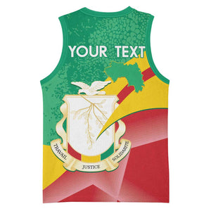 Personalised Guinea Independence Day Basketball Jersey Happy 2 October Guinee Coat Of Arms LT14