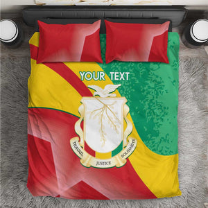 Personalised Guinea Independence Day Bedding Set Happy 2 October Guinee Coat Of Arms