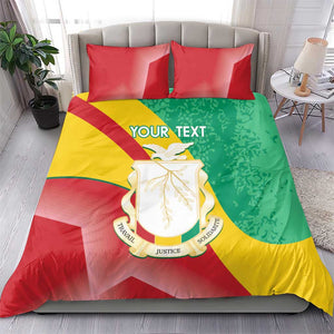 Personalised Guinea Independence Day Bedding Set Happy 2 October Guinee Coat Of Arms