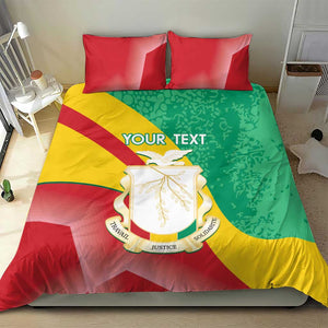 Personalised Guinea Independence Day Bedding Set Happy 2 October Guinee Coat Of Arms