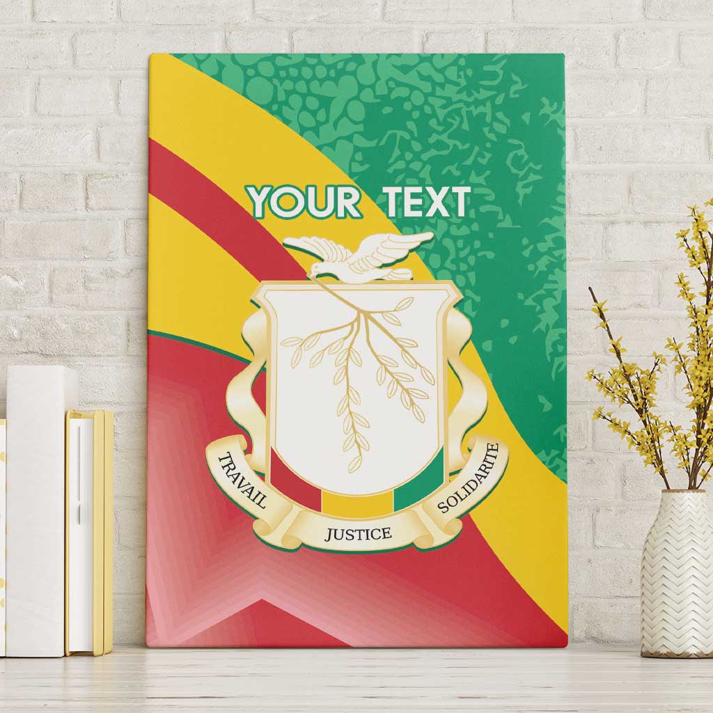 Personalised Guinea Independence Day Canvas Wall Art Happy 2 October Guinee Coat Of Arms