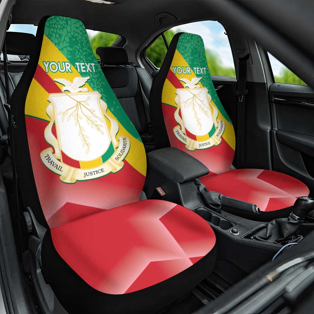 Personalised Guinea Independence Day Car Seat Cover Happy 2 October Guinee Coat Of Arms