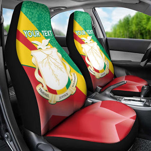 Personalised Guinea Independence Day Car Seat Cover Happy 2 October Guinee Coat Of Arms