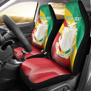 Personalised Guinea Independence Day Car Seat Cover Happy 2 October Guinee Coat Of Arms