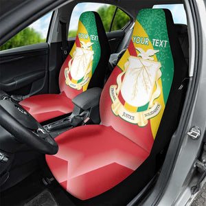 Personalised Guinea Independence Day Car Seat Cover Happy 2 October Guinee Coat Of Arms