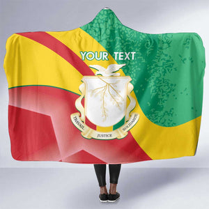 Personalised Guinea Independence Day Hooded Blanket Happy 2 October Guinee Coat Of Arms