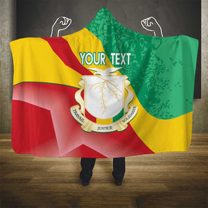 Personalised Guinea Independence Day Hooded Blanket Happy 2 October Guinee Coat Of Arms